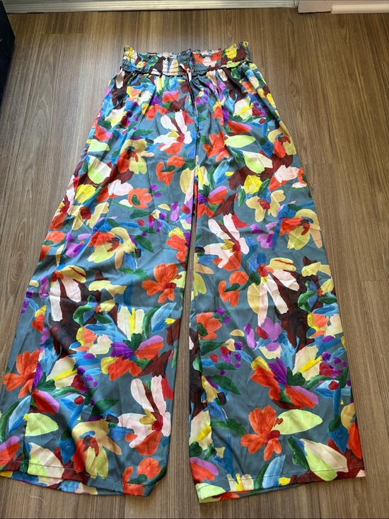 THML Pants - THML Multicolor Floral Wide-Leg Pants